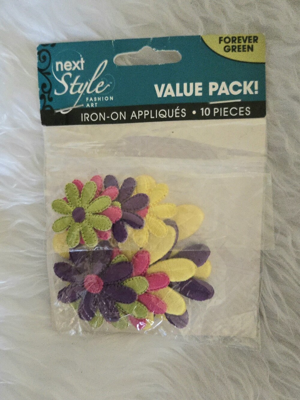 Yellow Pink Purple Floral Daisy Applique Iron On Patch Set 10 Piece Craft Set